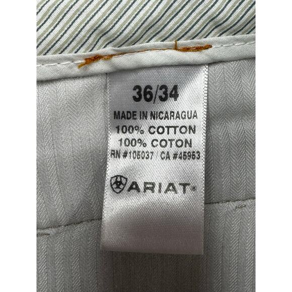 Ariat Men's Performance Khaki Flat Front Chino Pants - Size 36x34 (38x33.5) - Picture 5 of 6